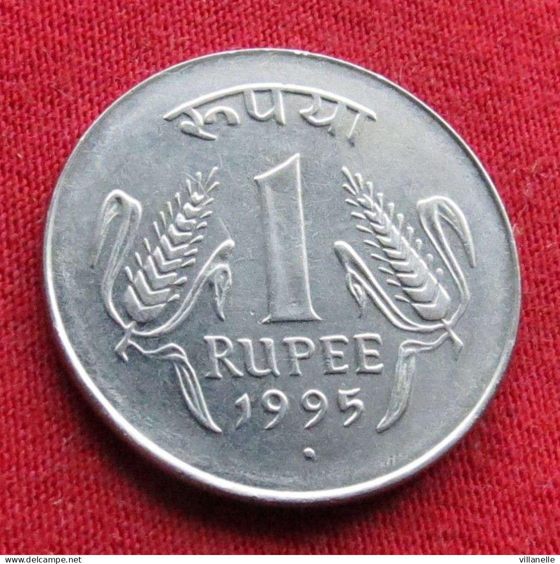 India 1 Rupee 1995 N KM# 92.2 Lt 74 SMOOTH EDGE *VT Noida Mint  Inde Indien Indies Indie - Inde