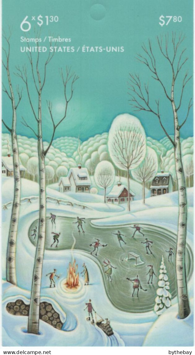 Canada 2023 Booklet Christmas Pane Of 6 $1.30 Skaters On Pond - Volledige Boekjes