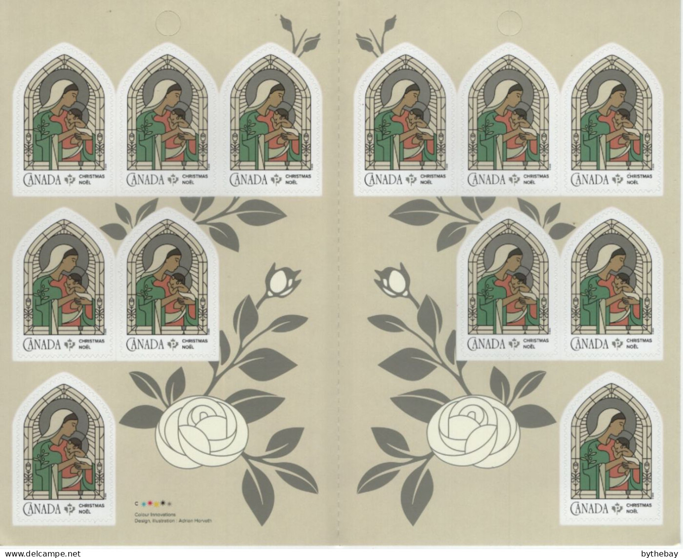 Canada 2023 Booklet Christmas Pane Of 12 (P) Madonna And Child - Ganze Markenheftchen