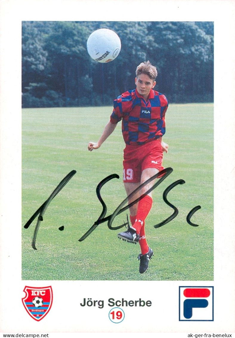 AK Jörg Scherbe KFC Uerdingen 05 97-98 FC Bayer Krefeld Energie Cottbus RWO Rot-Weiß Oberhausen TSV 1860 München DDR - Handtekening