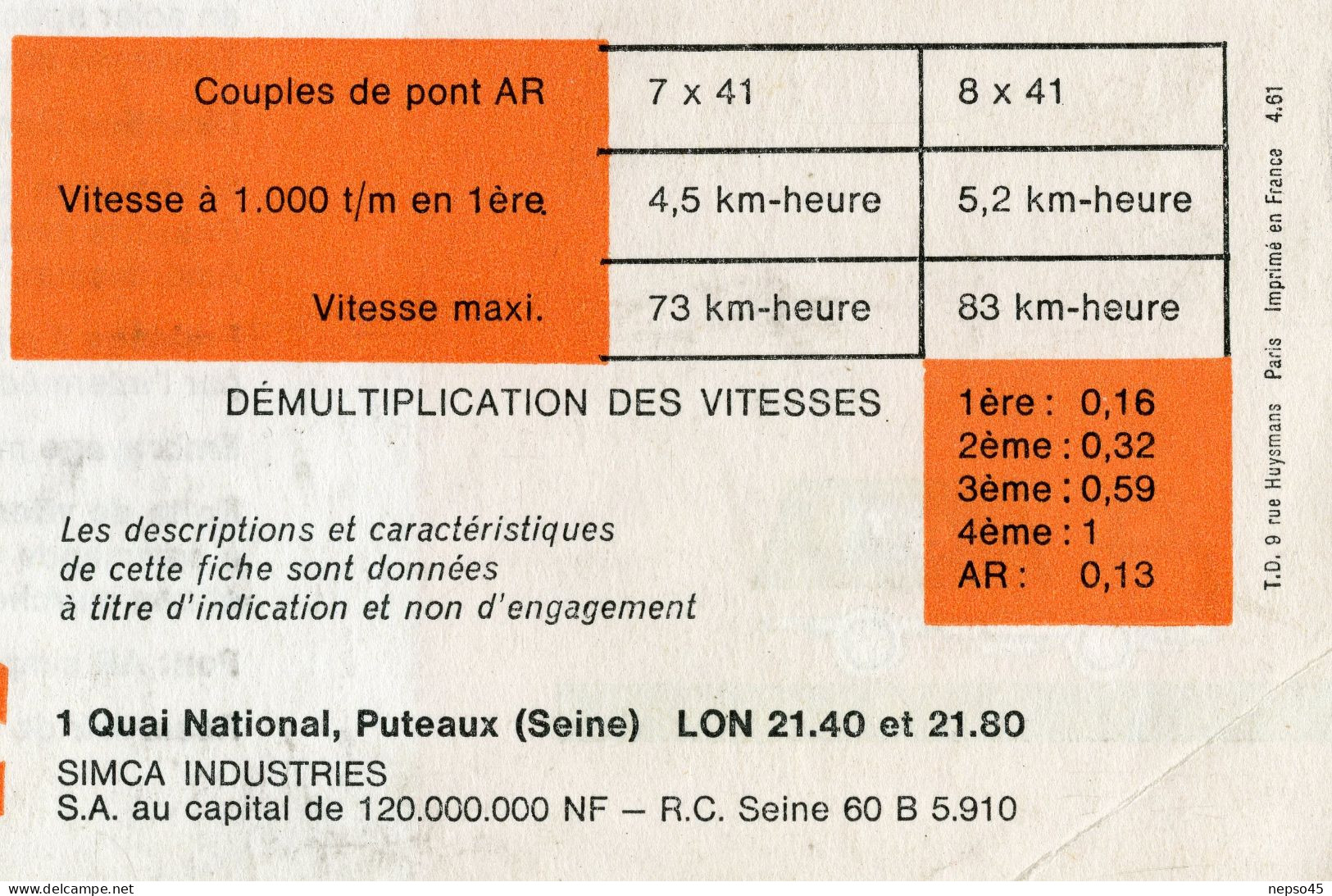 Prospectus publicitaire.Camion Unic Donon 100 chevaux cabine avancée Auteuil.Garage de Bourgogne.Dijon-Chenove.