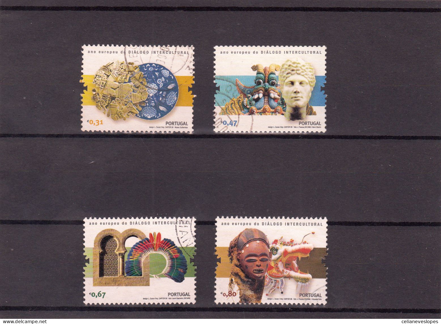 Portugal, Ano Europeu Do Diálogo Intercultural, 2008, Mundifil Nº 3790 A 3793 Used - Used Stamps