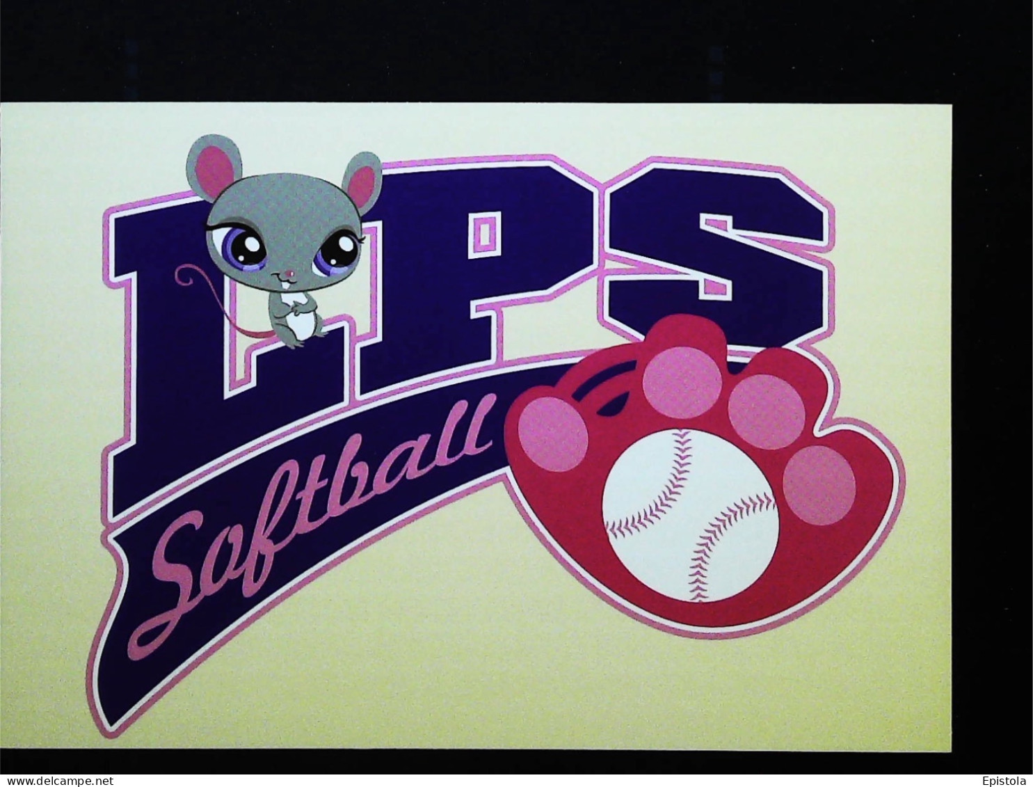 ► Littlelest Pet Shop - Souris Mouse Softball Baseball -  Illustrateur Sarah Bouyssou Serie 2010 - Carte De  Collection - Baseball
