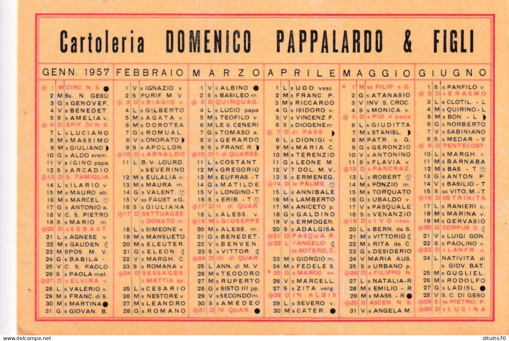 Calendarietto - Carta Carbone - Pelikan - Anno 1960Calendarietto - Cartoleria - Domenico Pappalardo E Figli - Catania - - Petit Format : 1941-60