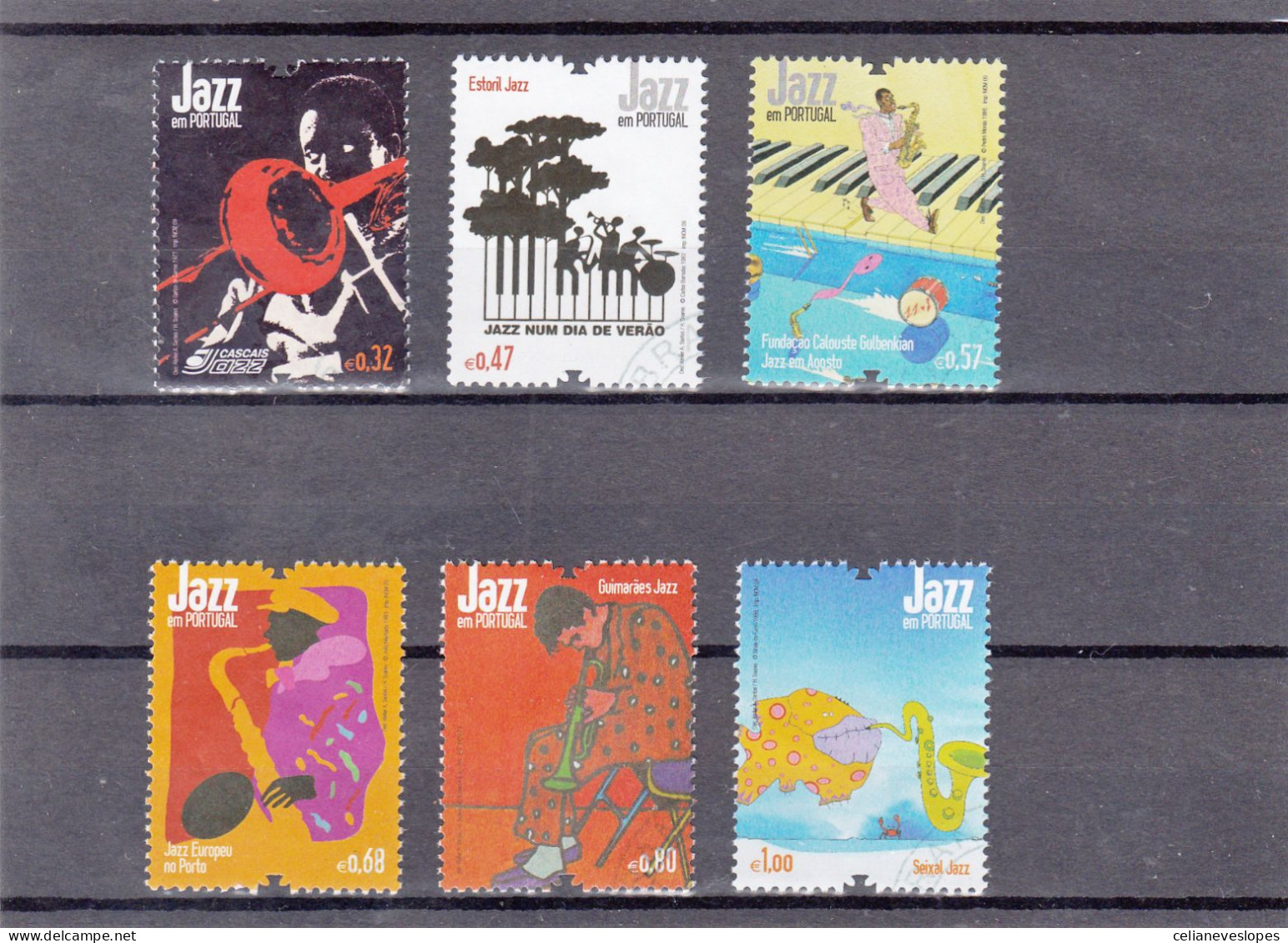 Portugal, Jazz Em Portugal, 2009, Mundifil Nº 3864 A 3869 Used - Oblitérés