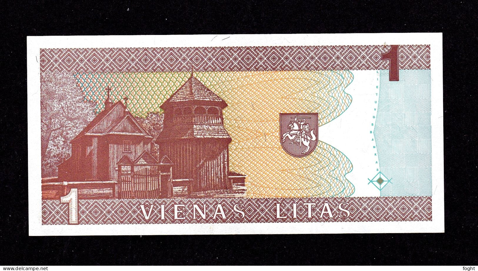 1994 AAG Lithuania Banknote 1 Litas,P#53A,UNC - Lithuania