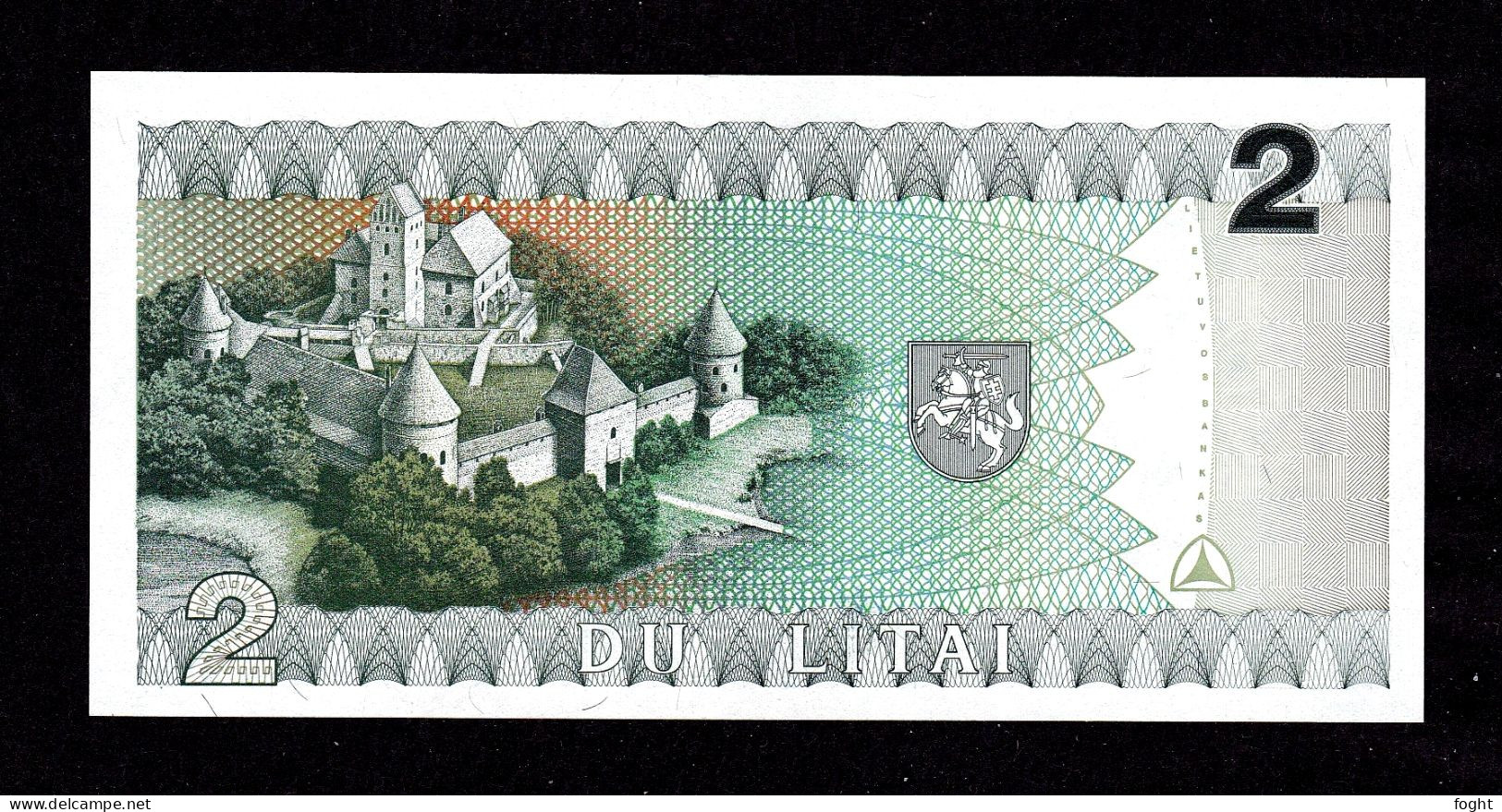 1993 DAF Lithuania Banknote 2 Litai,P#54A,UNC - Litauen