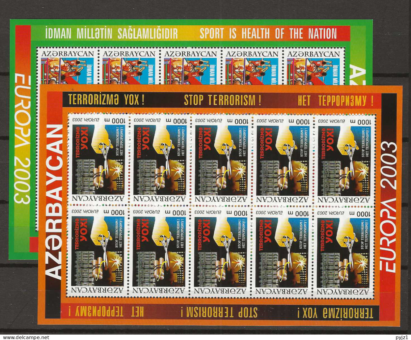 2003 MNH Azerbaidschan Sheets, Postfris** - 2003