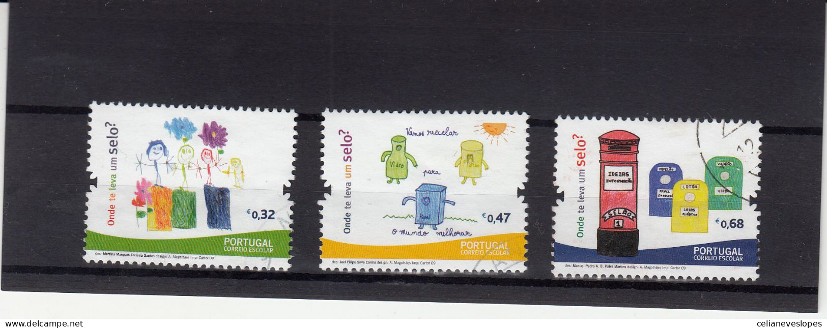 Portugal, Correio Escolar, 2009, Mundifil Nº 3904 A 3906 Used - Used Stamps