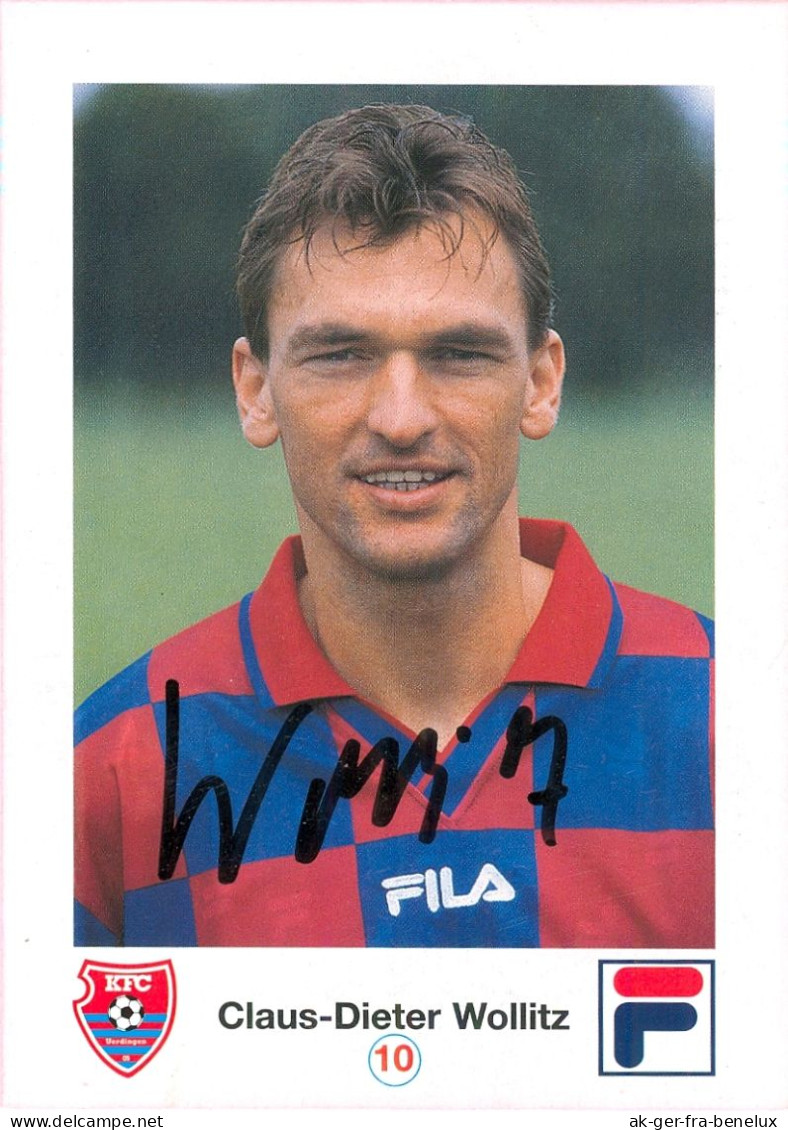 AK Claus-Dieter Pele Wollitz KFC Uerdingen 05 97-98 FC Bayer Krefeld Brakel Hertha BSC Berlin VfL Osnabrück Wolfsburg - Authographs