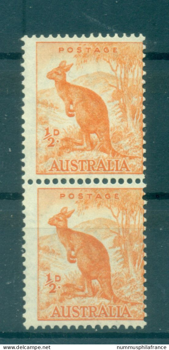 Australie 1937-38 - Y & T N. 110 (A) - Série Courante (Michel N. 137 C) - Paire Coil - Ongebruikt