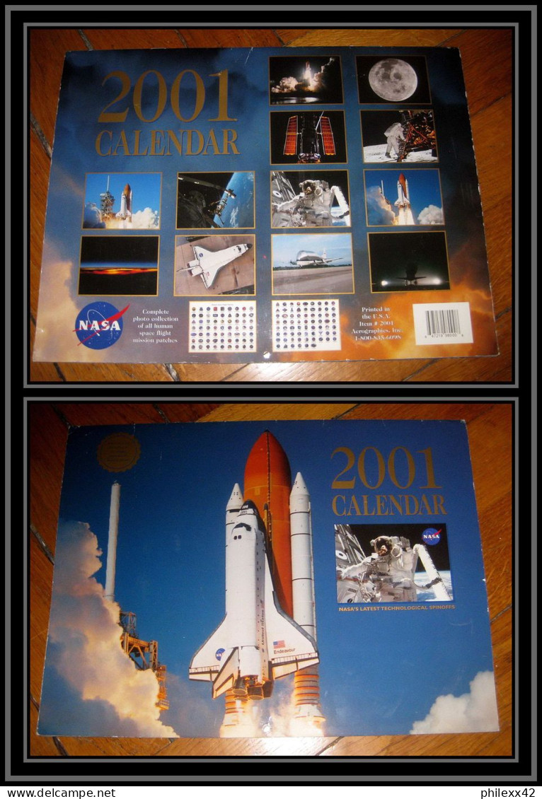 3809X Espace/raumfahrt (space) Calendrier (calendar) Geant Nasa 28x25 Cm 2001 Usa - Estados Unidos
