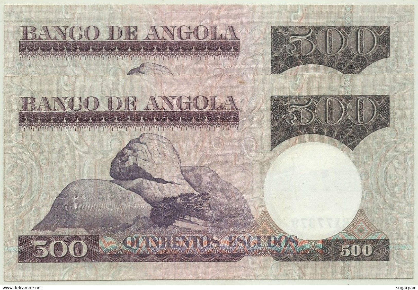 Angola - 2 X 500 Escudos Consecutive - 10.6.1973 - Pick: 107 - Serie BX - Luiz De Camões - PORTUGAL - Angola