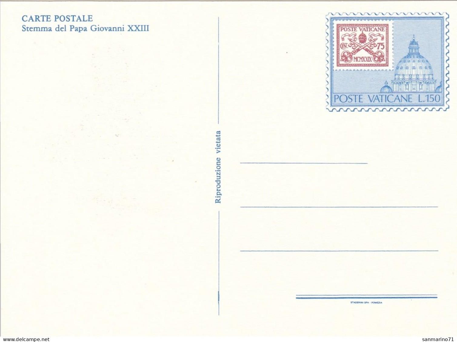 VATICAN Postal Card 3 - Postal Stationeries