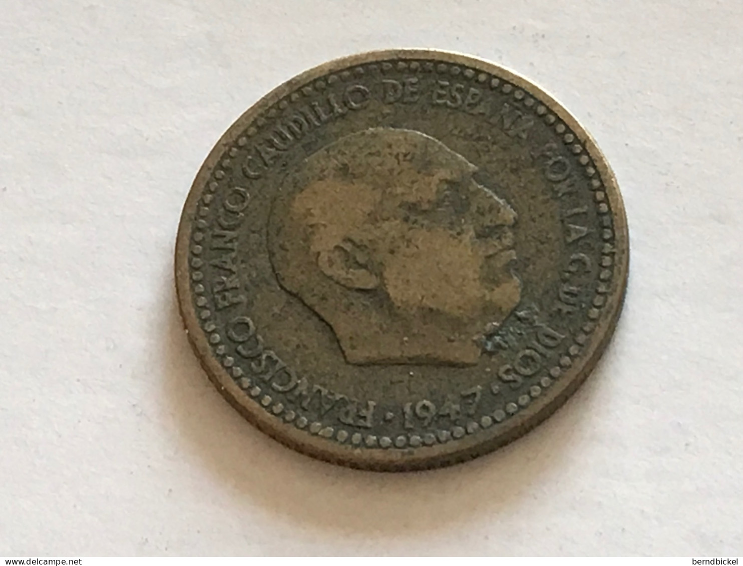 Münze Münzen Umlaufmünze Spanien 1 Peseta 1947 Im Stern 48 - 1 Peseta