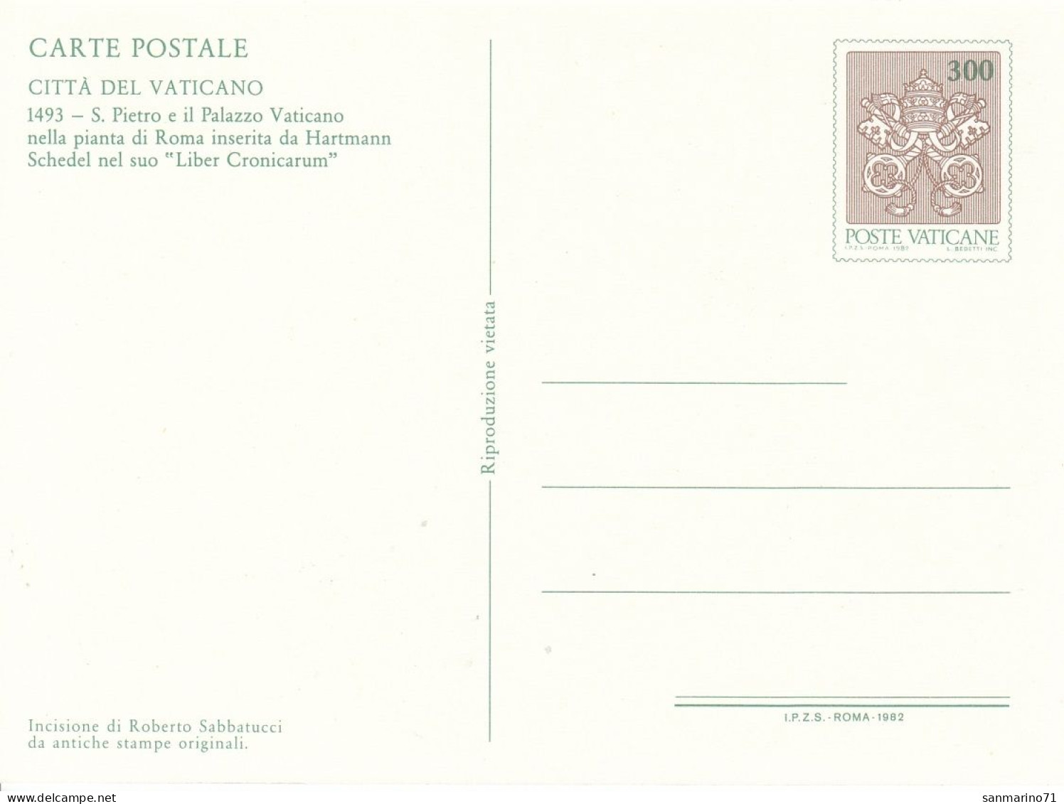 VATICAN Postal Card 10 - Postwaardestukken