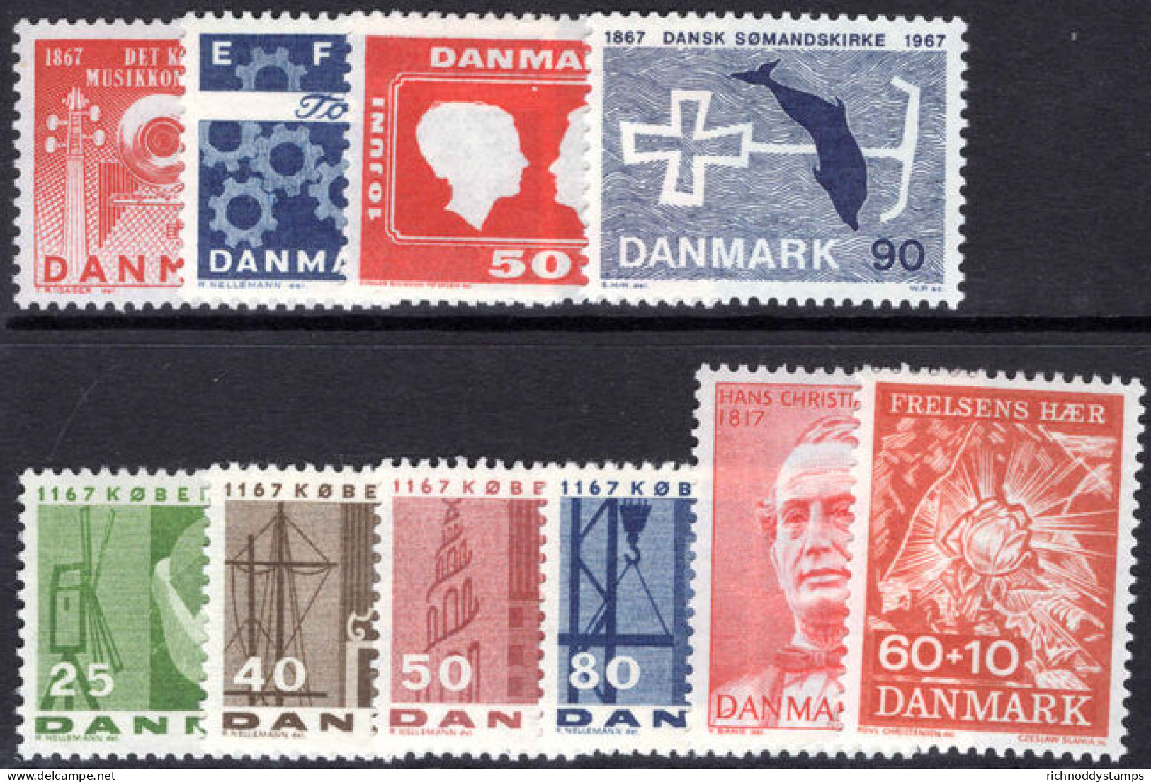 Denmark 1967 Commemorative Year Set Unmounted Mint. - Ungebraucht