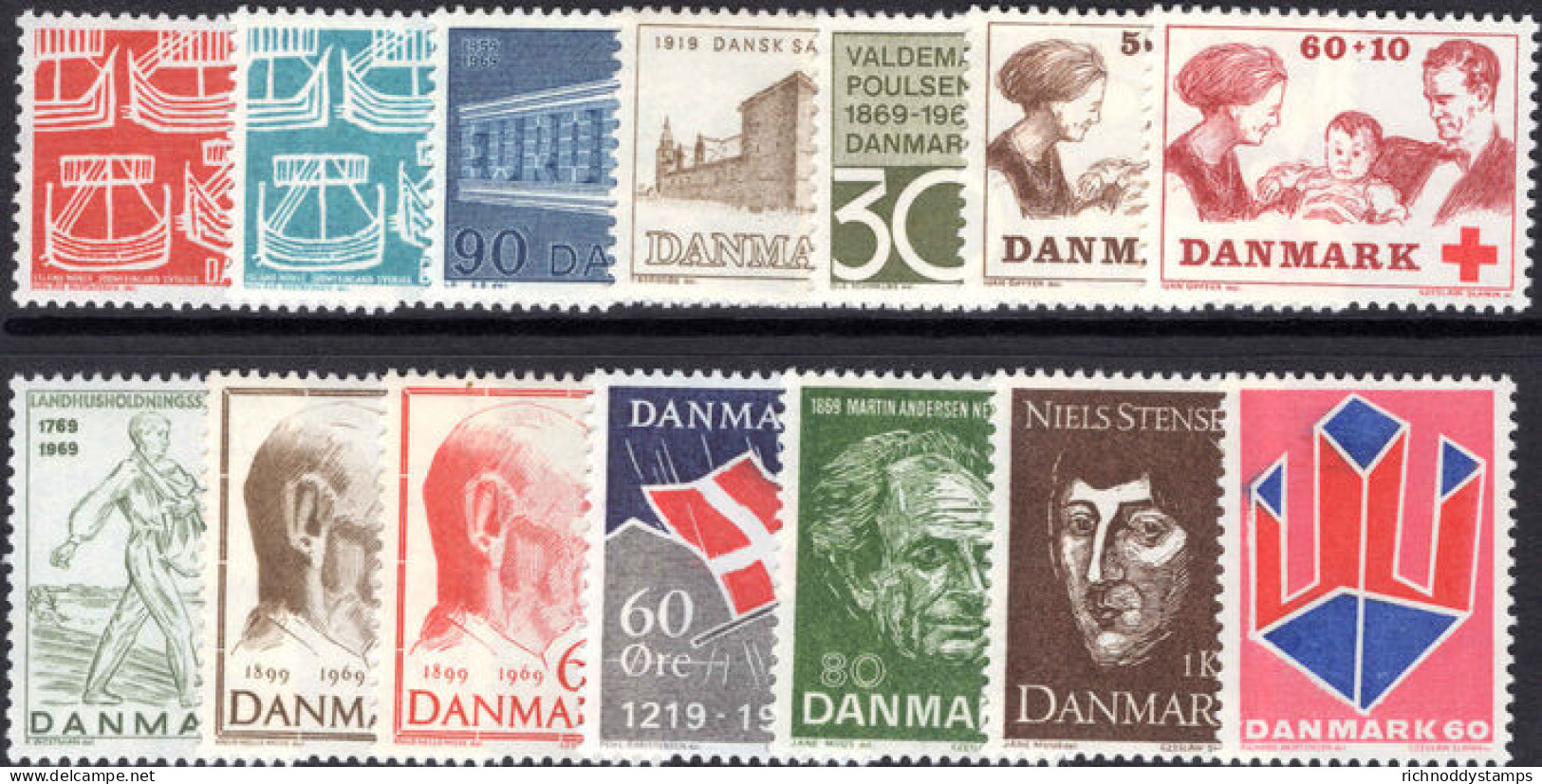 Denmark 1969 Commemorative Year Set Unmounted Mint. - Neufs