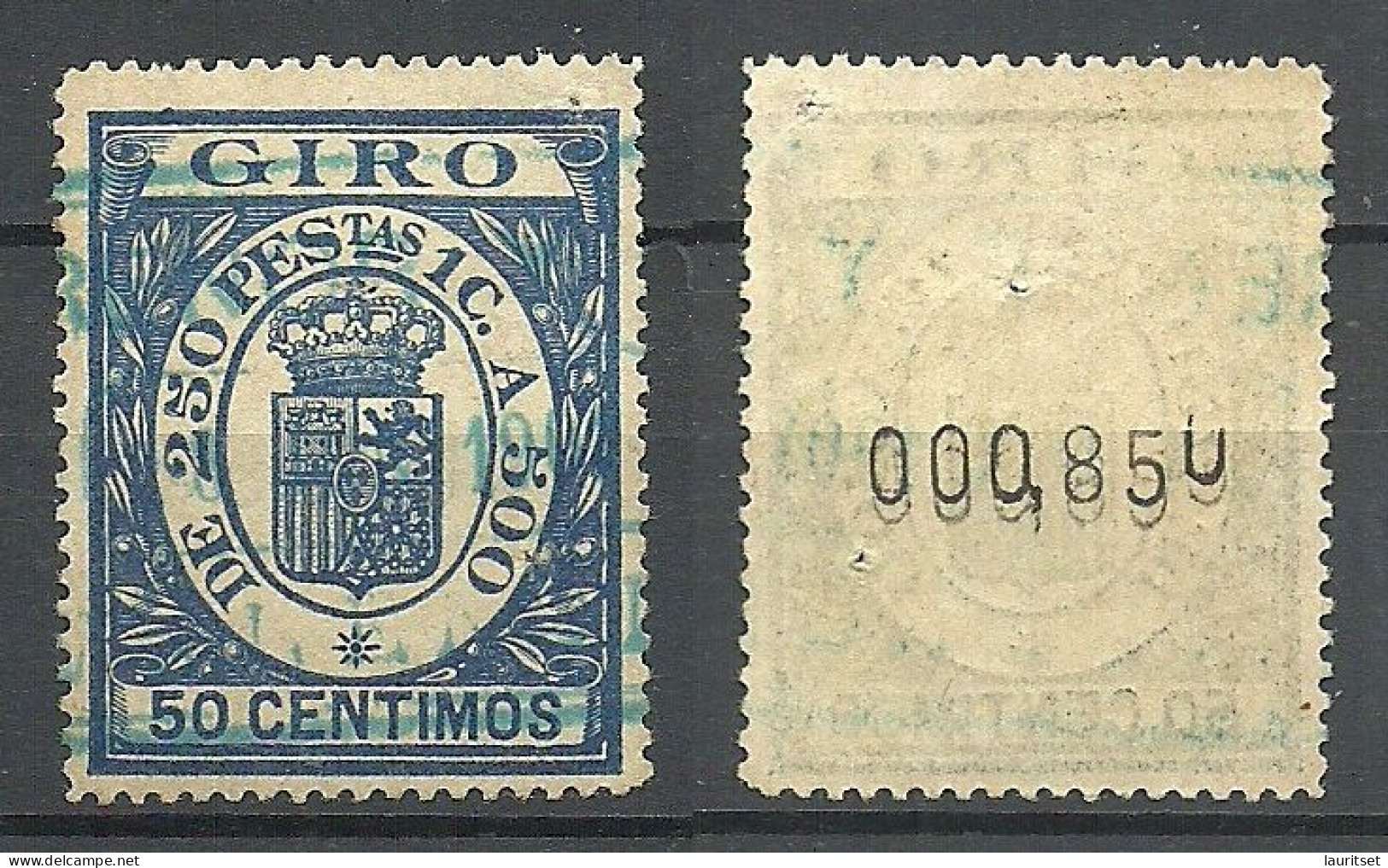 ESPANA Spain Tax Impuesto Revenue Taxe Giro O - Postage-Revenue Stamps