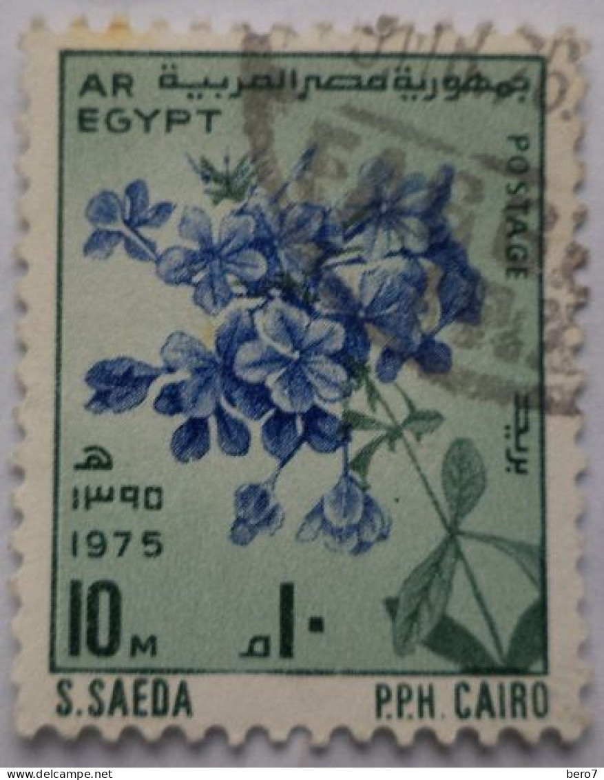 EGYPT - 1975- Plumbago Auriculata (Egypte) (Egitto) (Ägypten) (Egipto) (Egypten) - Usati