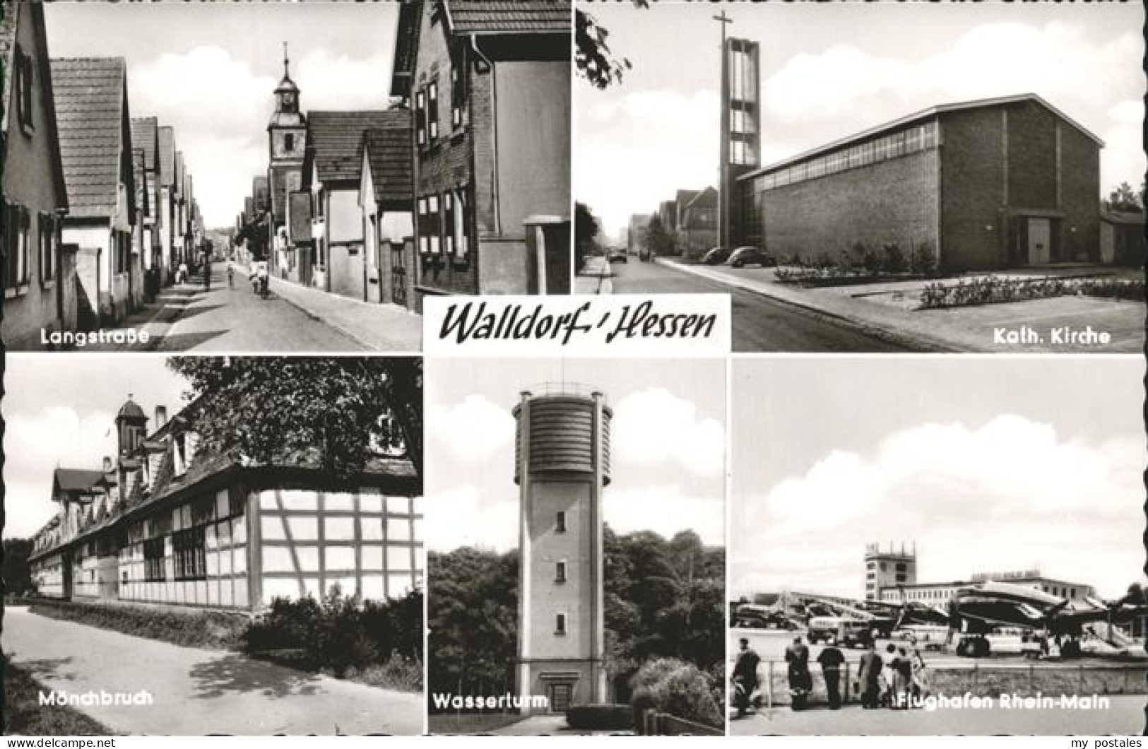 41285999 Walldorf Hessen Langstrasse Moenchbruch Wasserturm Flughafen  Walldorf  - Moerfelden-Walldorf