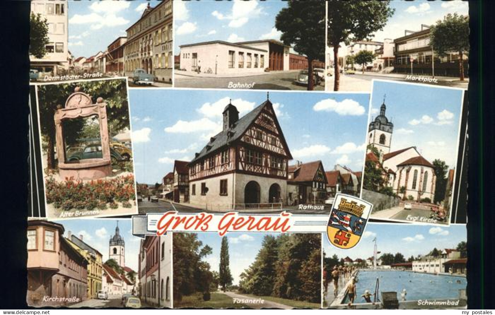 41285628 Gross-Gerau Bahnhof Kirchstrasse Schwimmbad Marktplatz Berkach - Gross-Gerau