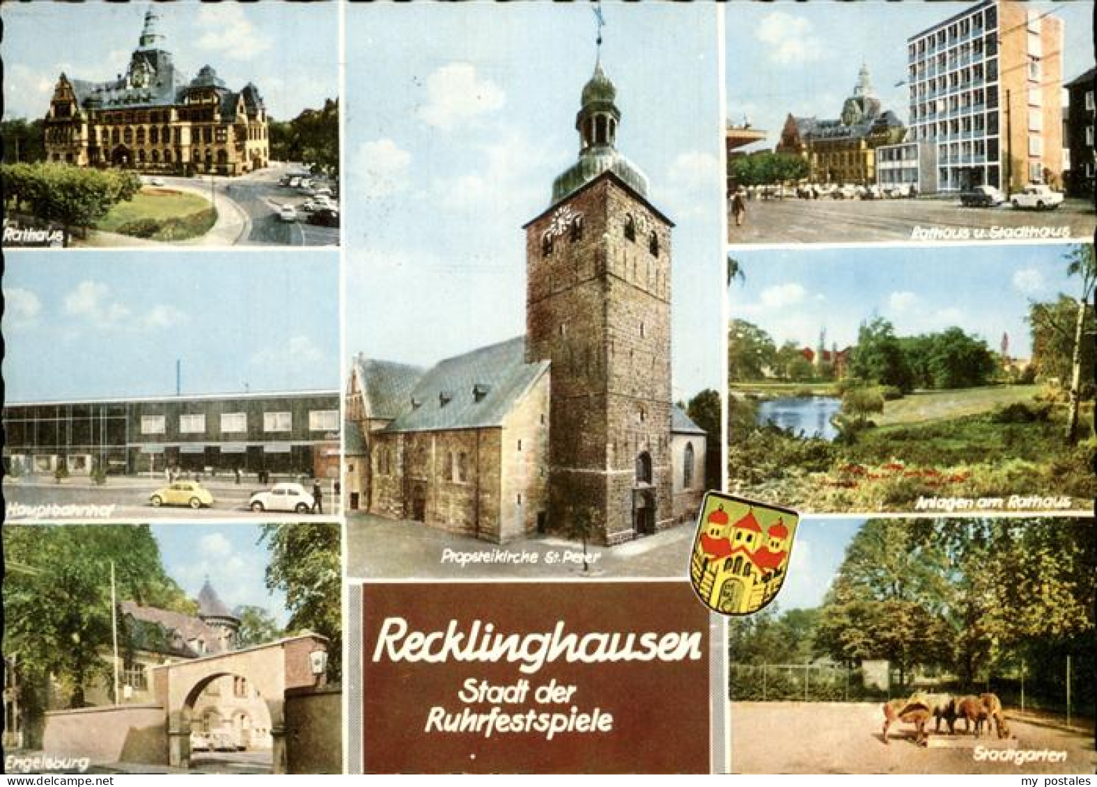 41282983 Recklinghausen Westfalen Rathaus Hauptbahnhof Engelsburg Stadthaus Park - Recklinghausen