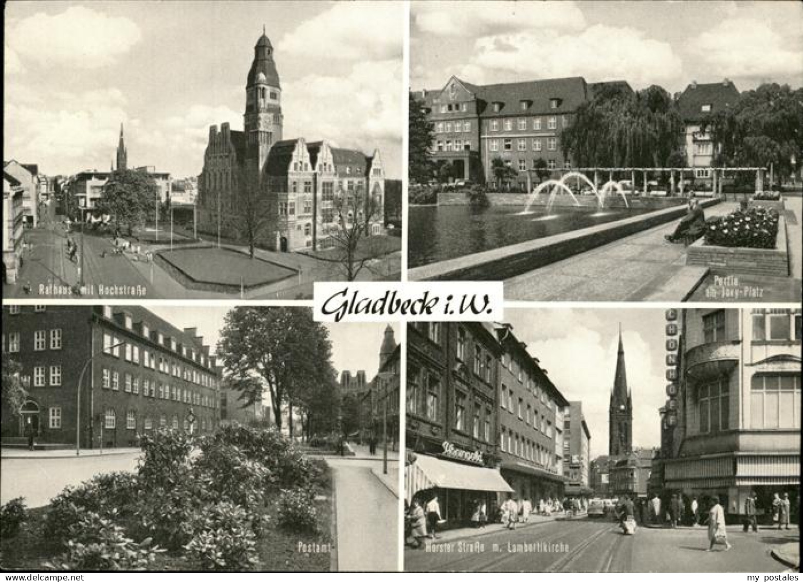 41282980 Gladbeck Rathaus Hochstrasse Jovy Platz Postamt Horster Strasse Lambert - Gladbeck