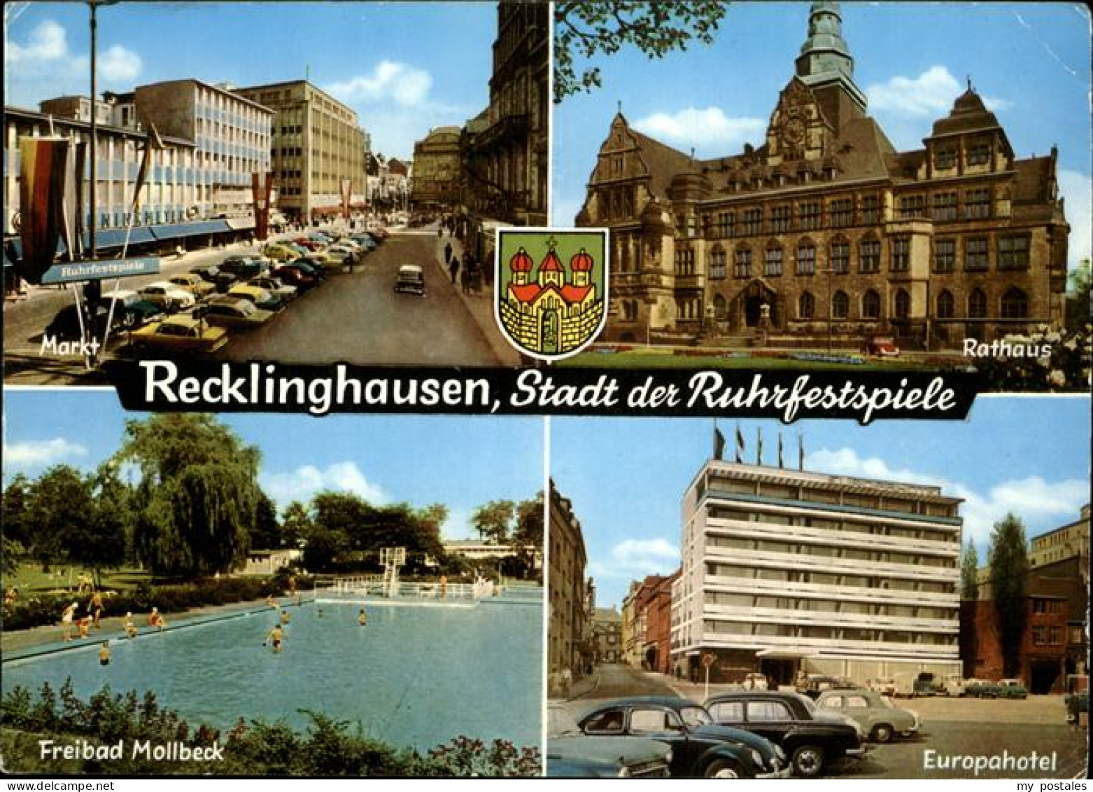 41282979 Recklinghausen Westfalen Markt Rathaus Freibad Mollbeck Europahotel Sta - Recklinghausen