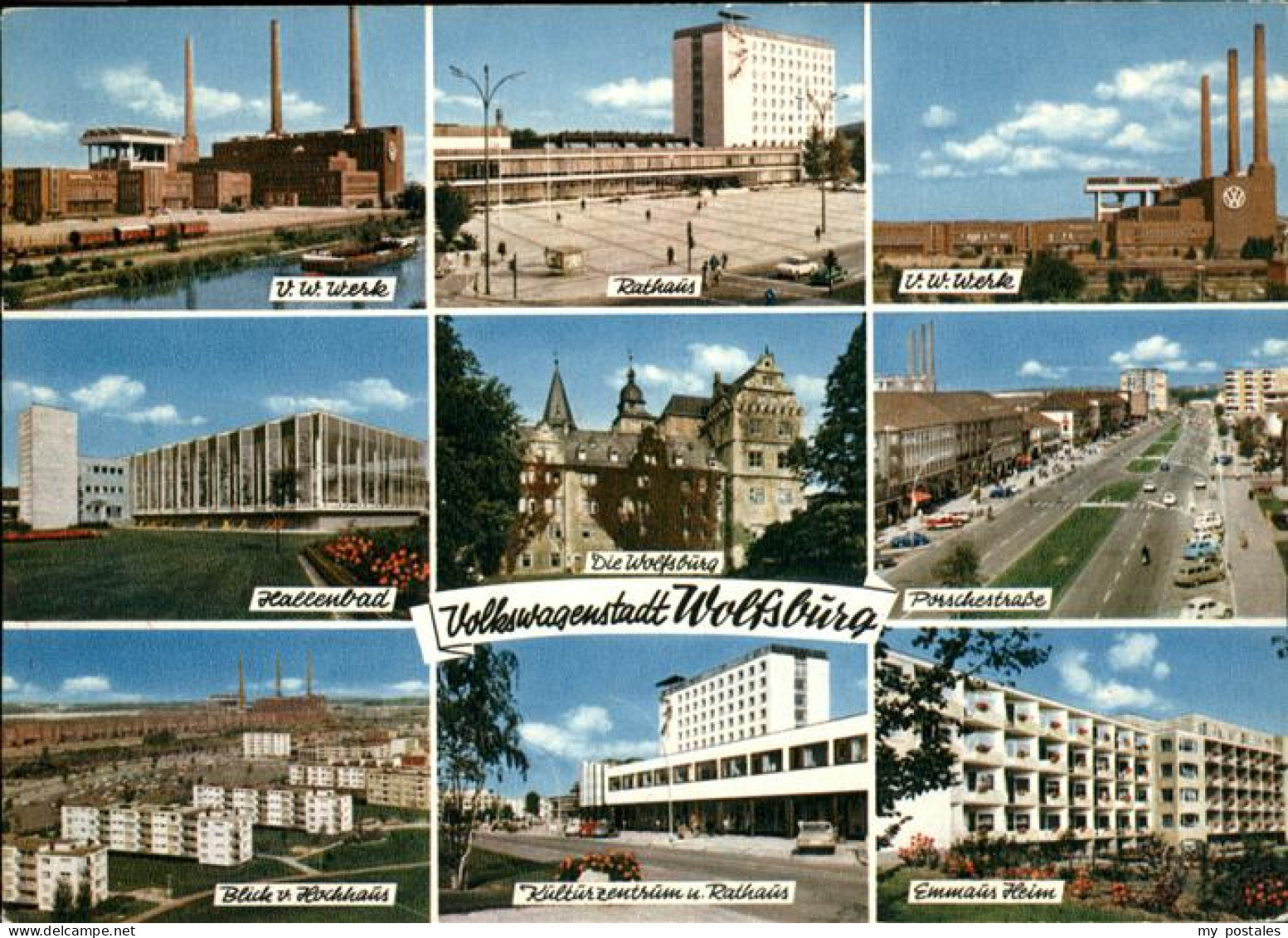 41282942 Wolfsburg VW Werk Rathaus Hallenbad Porschestrasse Kulturzentrum Rathau - Wolfsburg