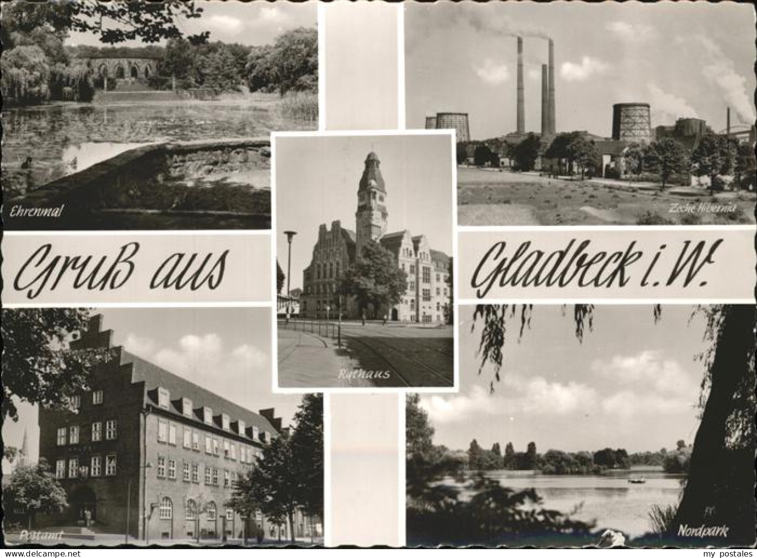 41282621 Gladbeck Rathaus Ehrenmal Zeche Hibernia Postamt Nordpark Gladbeck - Gladbeck