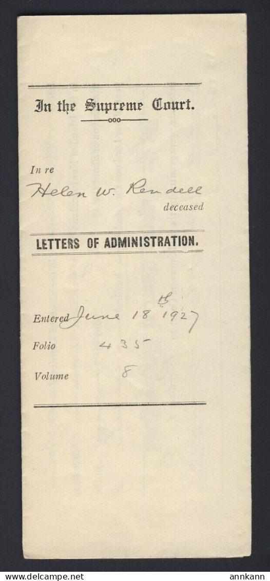 Newfoundland Supreme Court Document W3x #NFR20 $1.00 & 1x #NFR17a 10c Stamp - Postal History