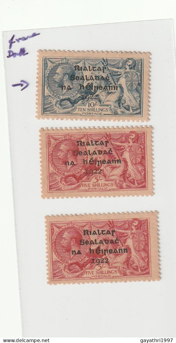 Ireland 1922-23 Irish Free State SG46? (10 Shilling ) With Variety Left Outer Frame Double And Inner Frame Is Thick  And - Neufs