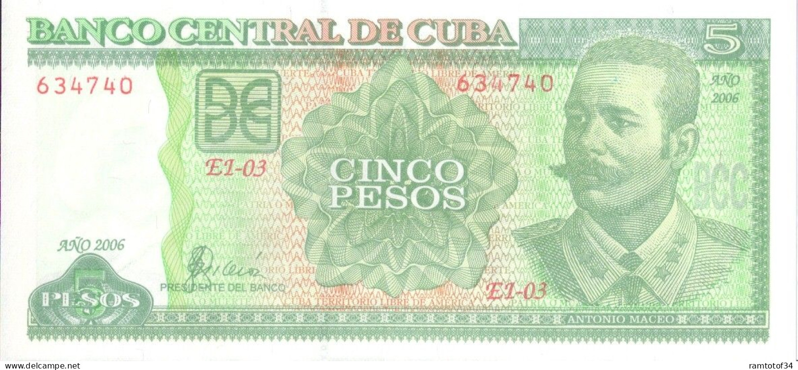 CUBA - 5 Pesos 2001 UNC - Kuba