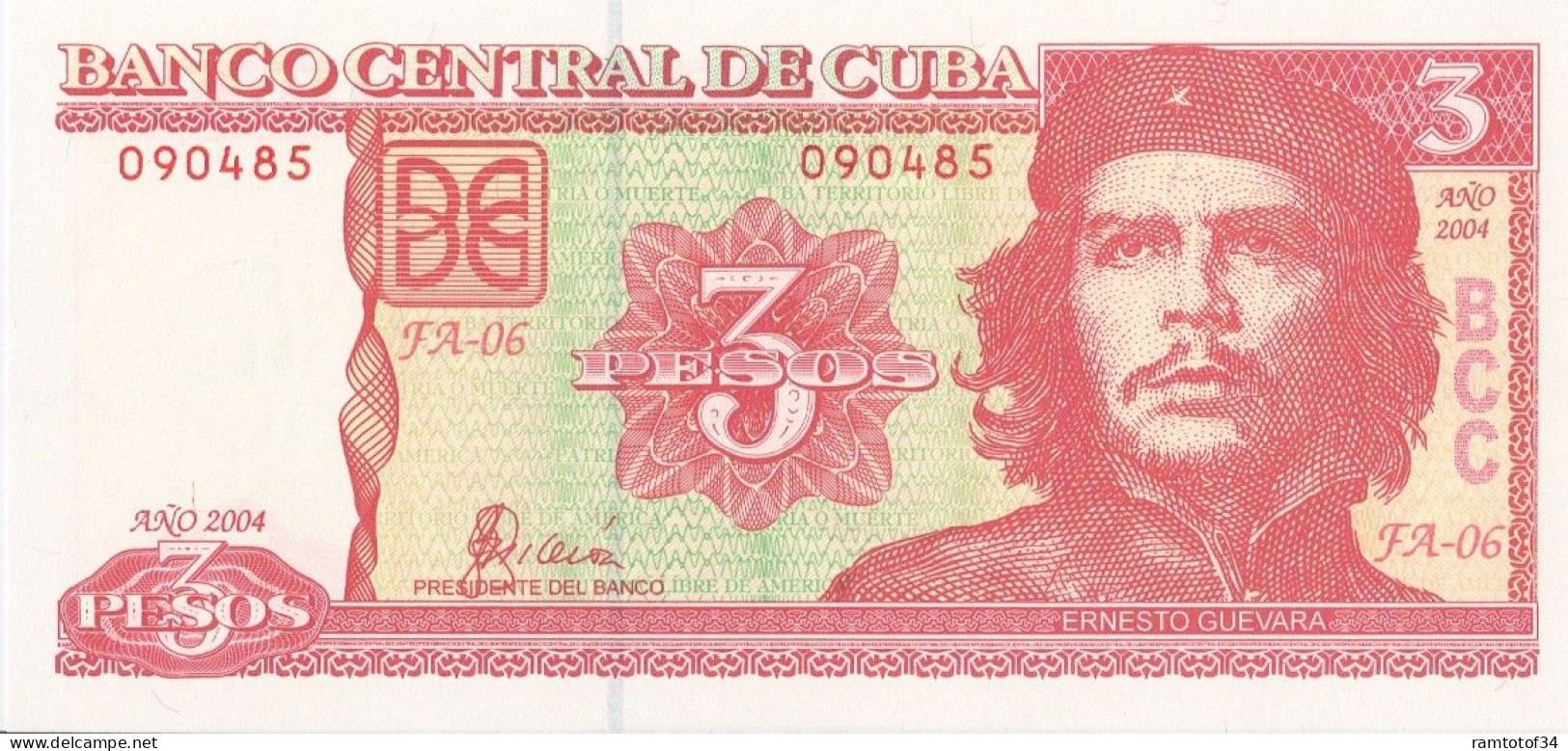 CUBA - 3 Pesos 2004 UNC - Kuba