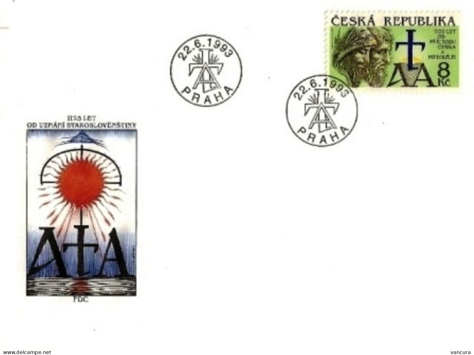 FDC 11 Czech Republic St Cyril And Methodeus 1993 Joint Issue With Slovakia - Cristianismo