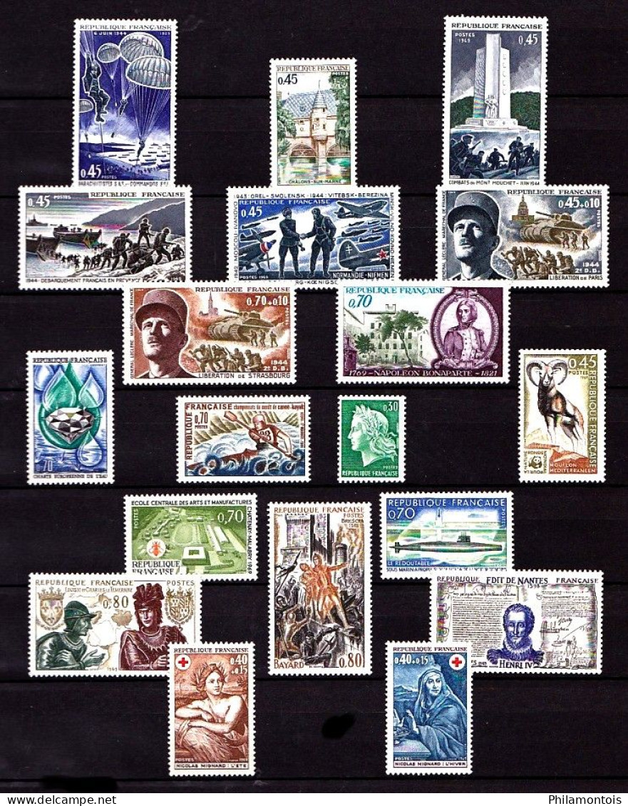 FRANCE - Année Complète 1969 - N° 1582 / 1620 - Neufs N** - Très Beaux - 1960-1969