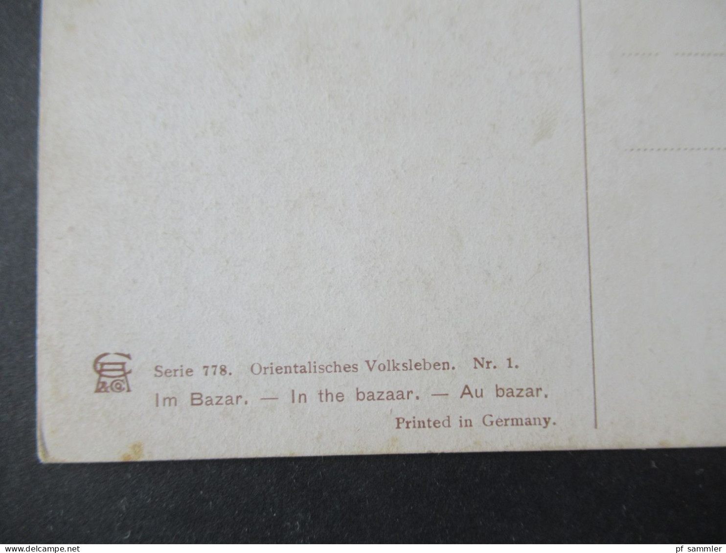 Griechenland 1912 Bildseitig Frankierte AK / Künstler PK F.Perlbera Im Bazar In The Bazar Orientalisches Volksleben - Brieven En Documenten