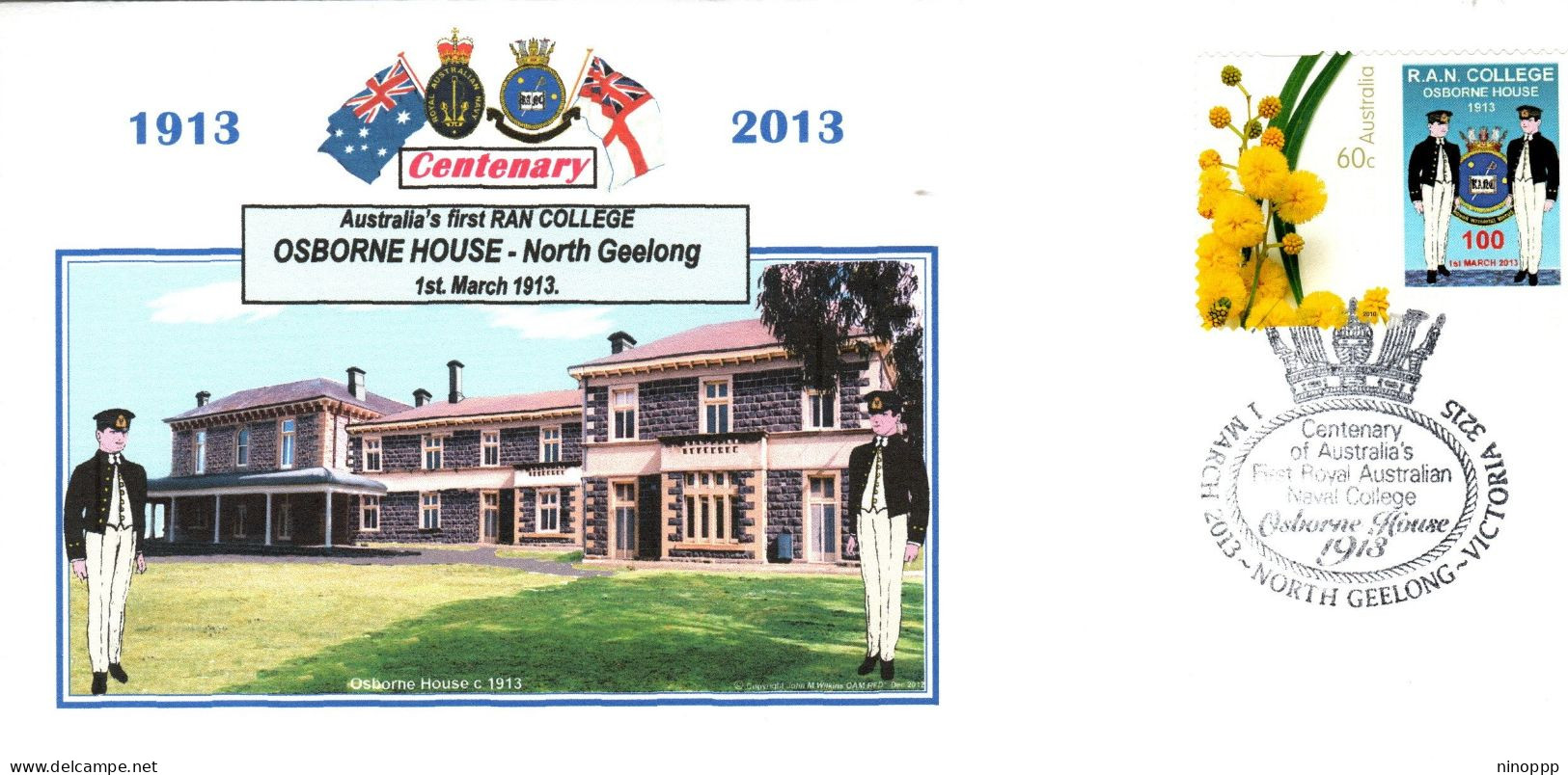 Australia 2013 Centenary Osborne House,souvenir Cover,  No 16 Of 150 - Postmark Collection