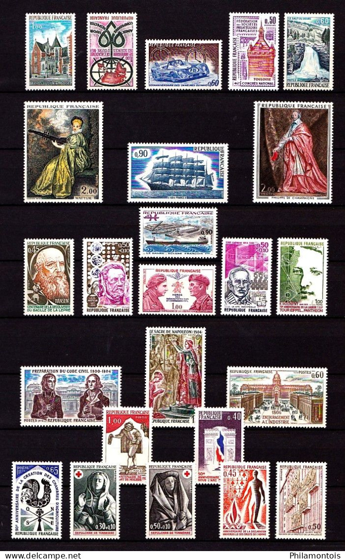 FRANCE - Année Complète 1973 - N° 1737 / 1782 - Neufs N** - Très Beaux - 1970-1979