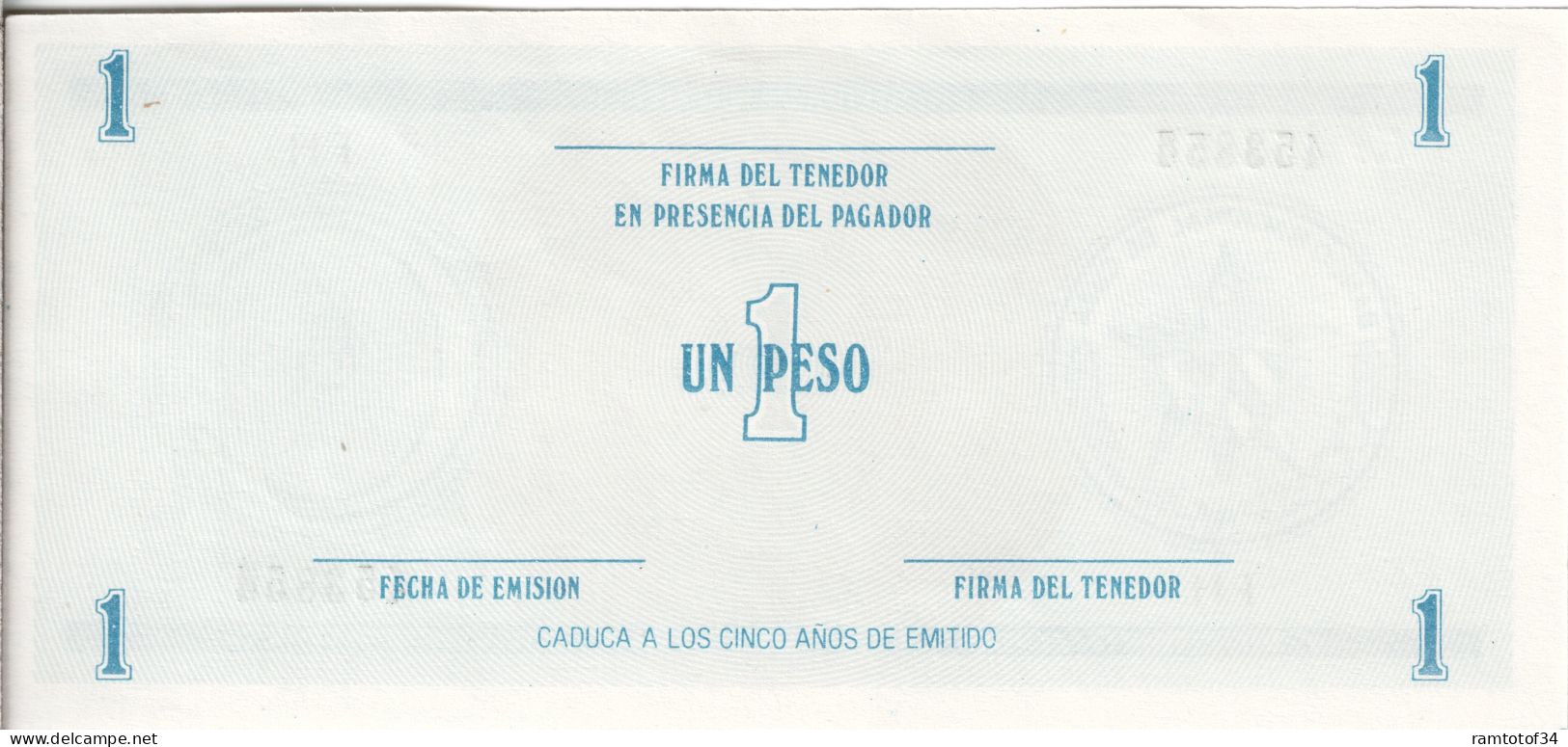 CUBA - 1 Peso "C" Foreign Exchange Certificate) 1985 UNC - Cuba