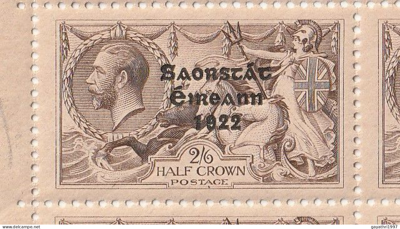 Ireland 1922-23 Irish free state SG64? with Variety DOT after S IN many STAMPS,TOTAL19 STAMPS .block OF 12 AND Block of6
