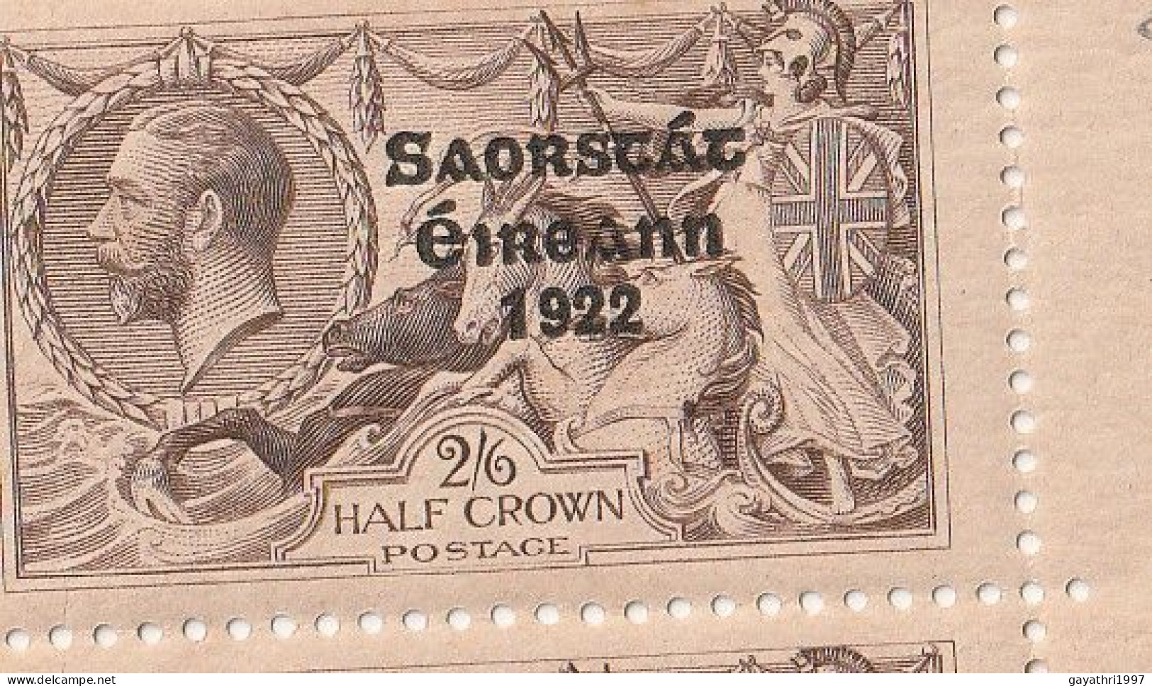 Ireland 1922-23 Irish free state SG64? with Variety DOT after S IN many STAMPS,TOTAL19 STAMPS .block OF 12 AND Block of6