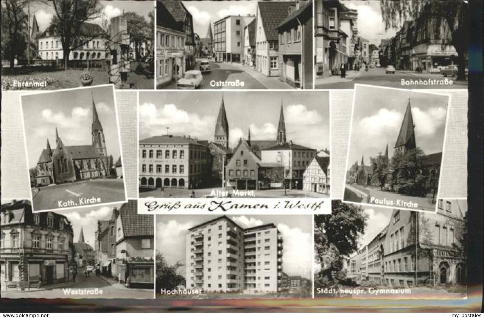 41278031 Kamen Westfalen Paulus Kirche Gymnasium Hochhaeuser Kirche Ehrenmal Kam - Kamen