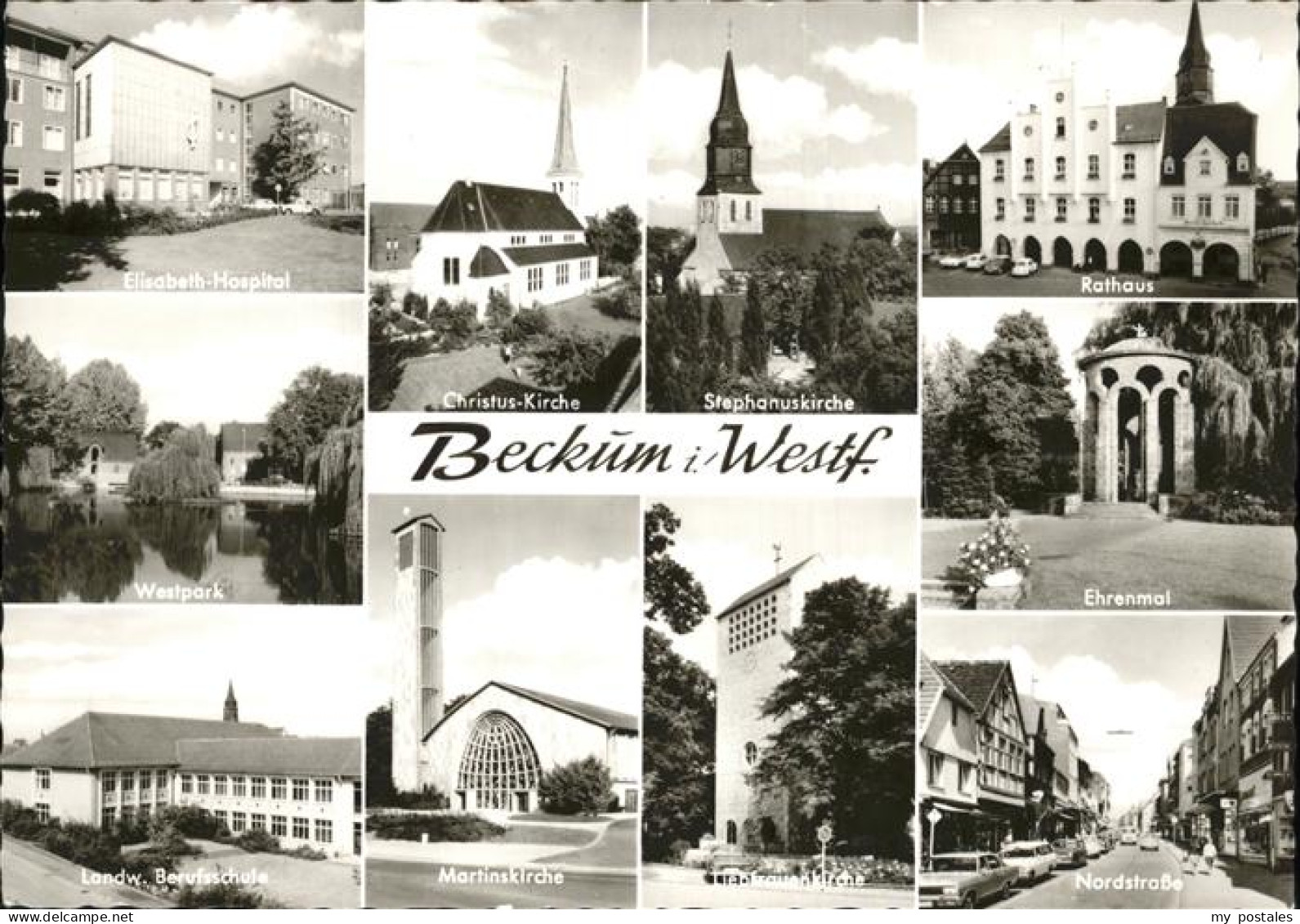 41277991 Beckum Westfalen Rathaus Stephanuskirche Ehrenmal Nordstr. Hospital Bec - Beckum