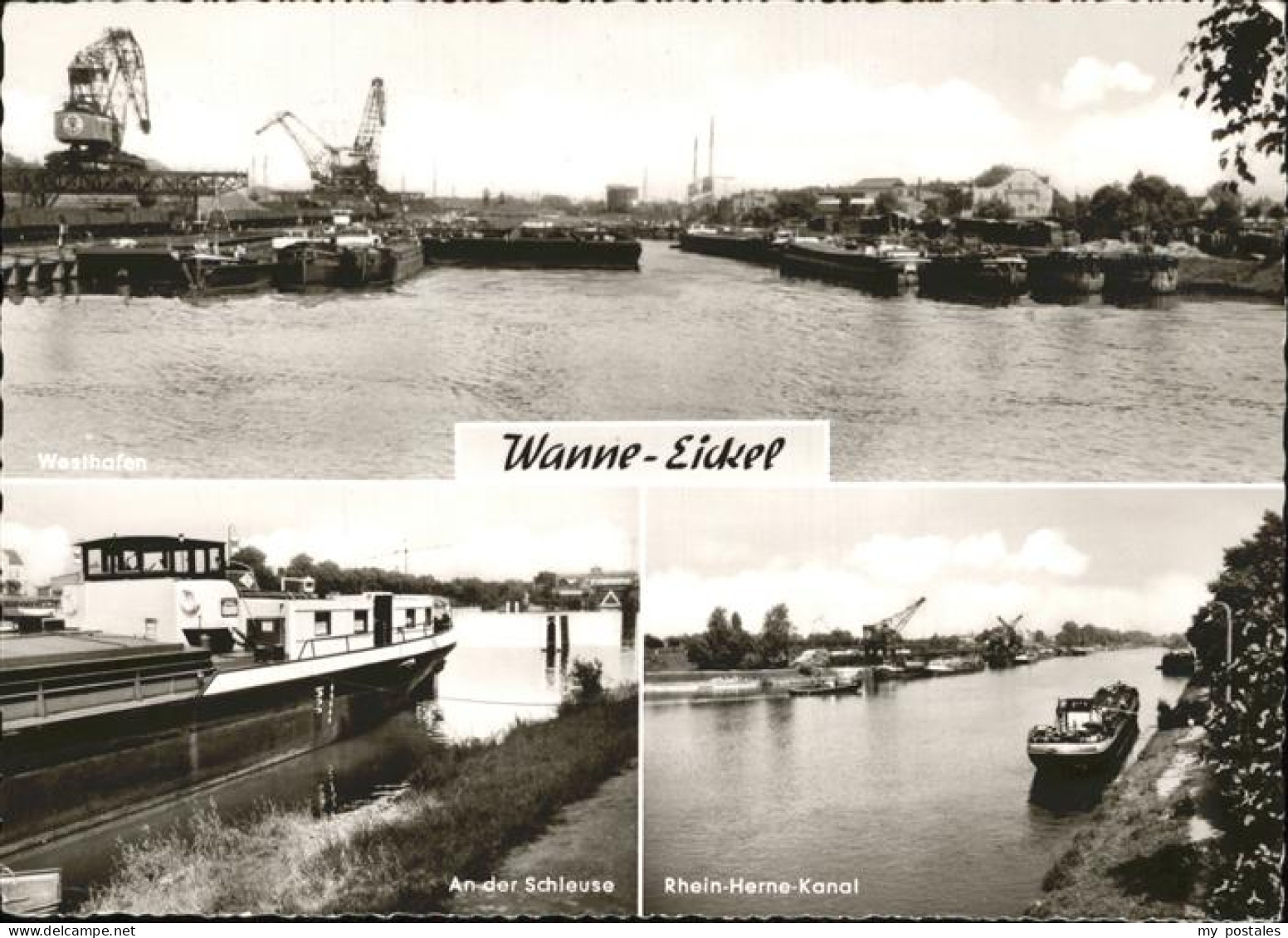 41277989 Wanne-Eickel Schleuse Westhafen Rhein Herne Kanal Wanne-Eickel - Herne