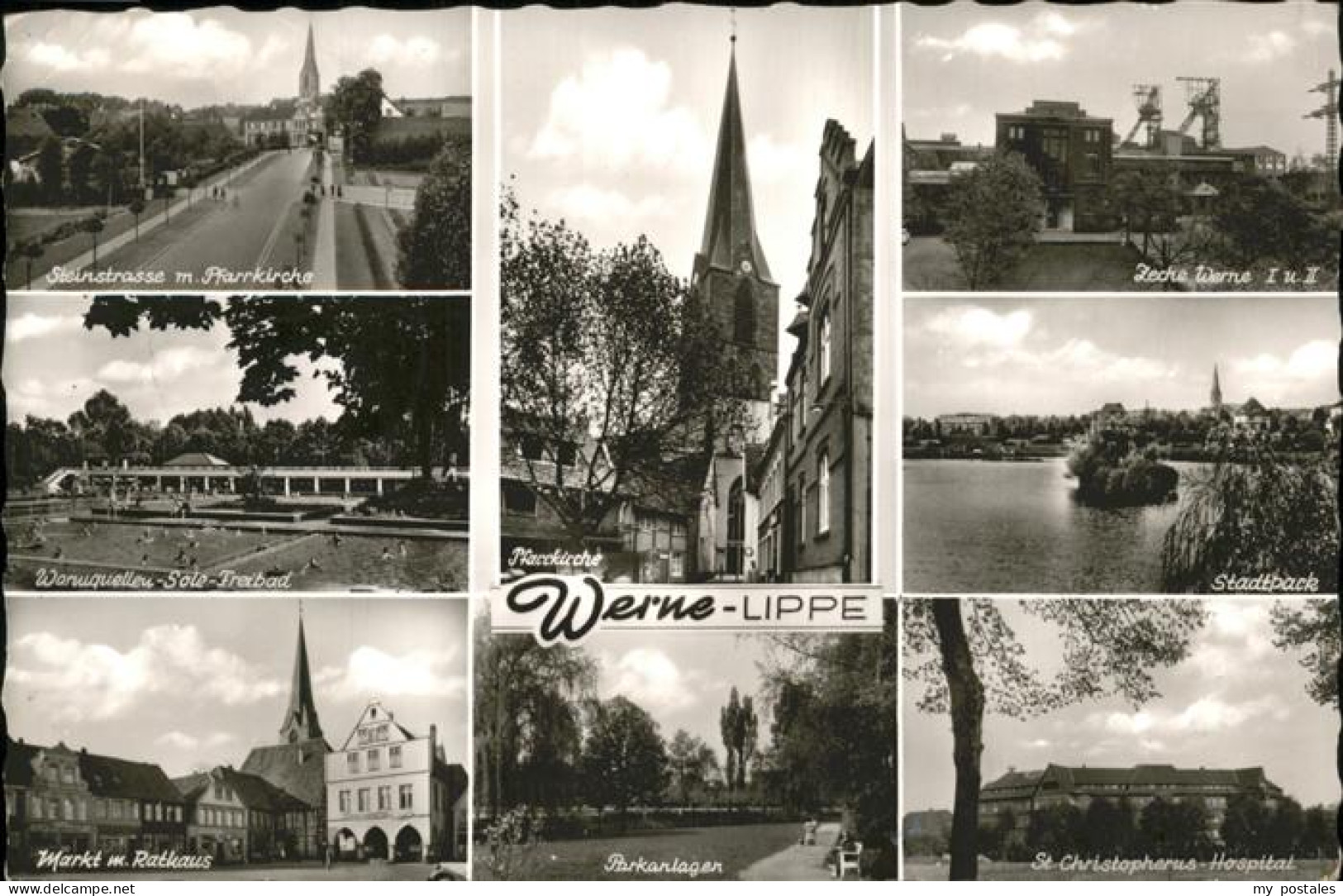 41277956 Werne Unna Stadtpark Zeche St. Christopherus Hospital Quellen Werne - Werne