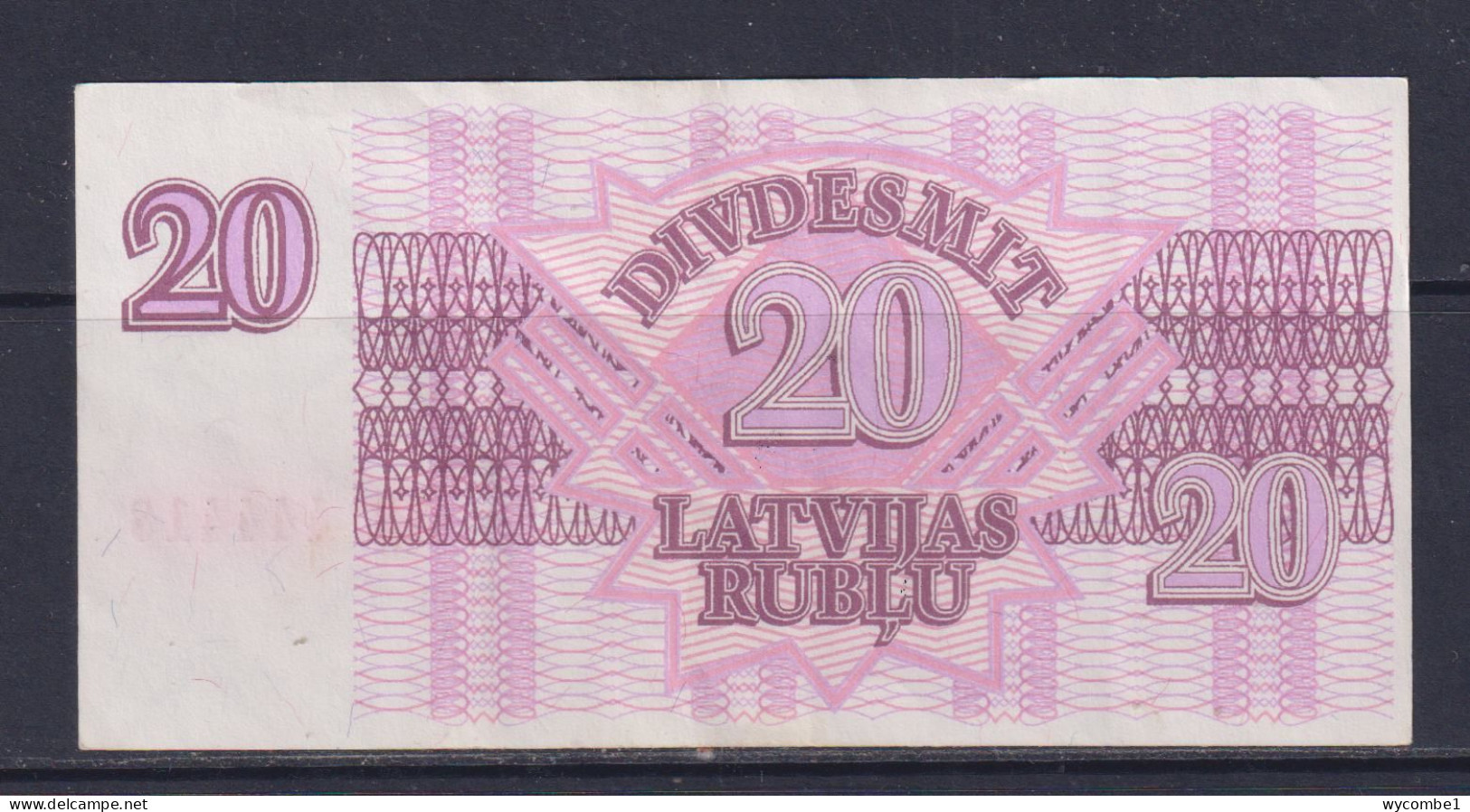 LATVIA - 1992 20 Rublis AUNC/XF Banknote - Lettland