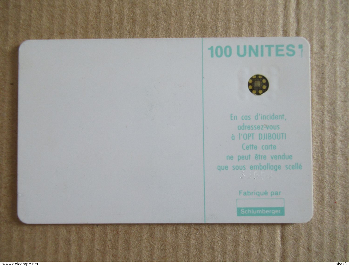 TÉLÉCARTE- PHONECARD - DJIBOUTI - 100 UNITÉS - TRÈS BON ETAT - RARE - - Djibouti