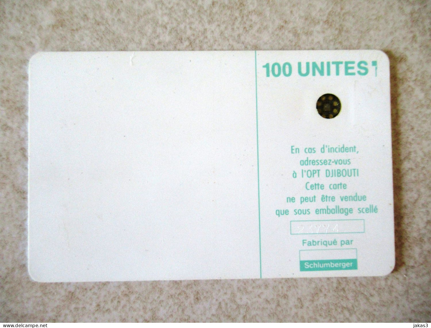 TÉLÉCARTE- PHONECARD - DJIBOUTI - 100 UNITÉS - TRÈS BON ETAT - RARE - - Djibouti